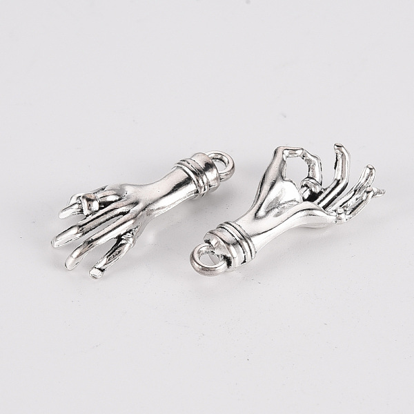 

PandaHall Tibetan Style Alloy Pendants, Lead Free & Cadmium Free, ASL Pendants, Gesture for OK, Antique Silver, 25x12x4.5mm, Hole: 2mm...