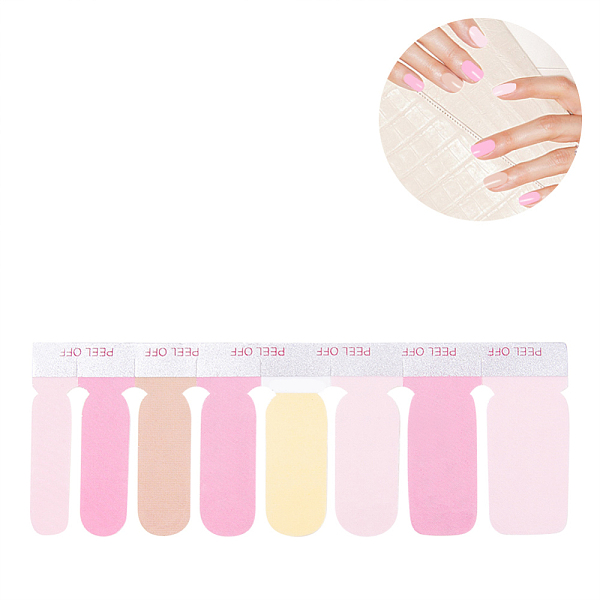 

PandaHall Solid Color Full Cover Best Nail Stickers, Self-adhesive, for Women Girls Manicure Nail Art Decoration, Colorful, 10.9x3.9cm Paper...