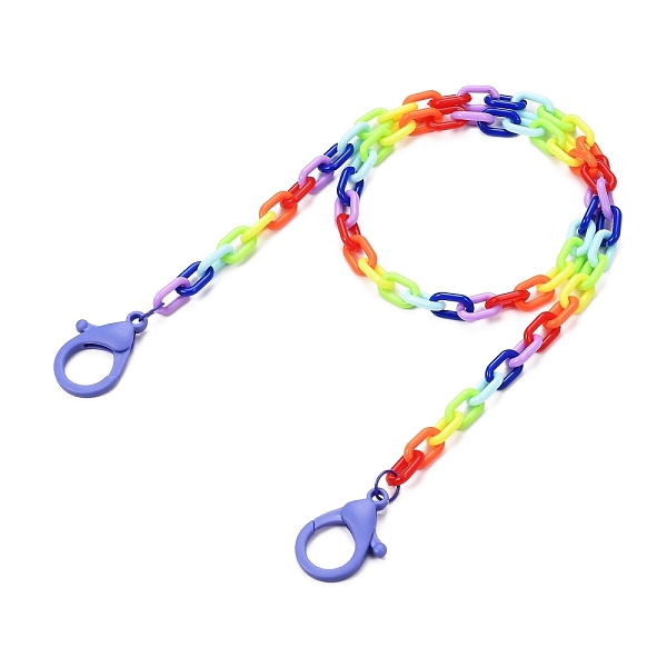 

PandaHall (Jewelry Parties Factory Sale)Personalized Acrylic Cable Chain Necklaces, Eyeglass Chains, Handbag Chains, with Plastic Lobster..., Purple