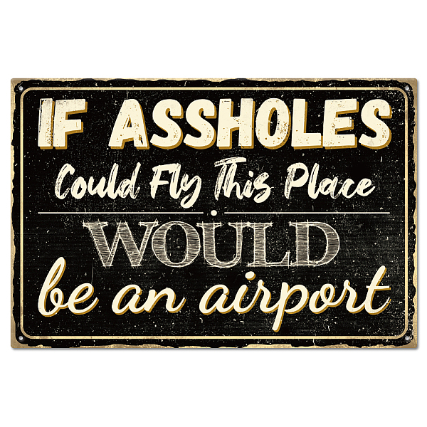 

PandaHall Vintage Metal Tin Sign, Iron Wall Decor for Bars, Restaurants, Cafe Pubs, Rectangle, Word, 300x200x0.5mm Iron Word