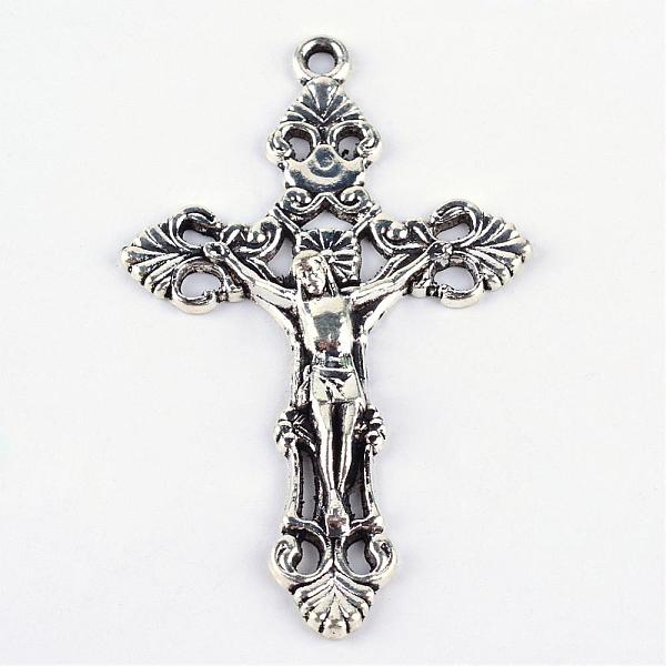 

PandaHall Tibetan Style Alloy Pendants, For Easter, Crucifix Cross, Cadmium Free & Lead Free, Antique Silver, 55.5x34x5mm, Hole: 2mm, about...