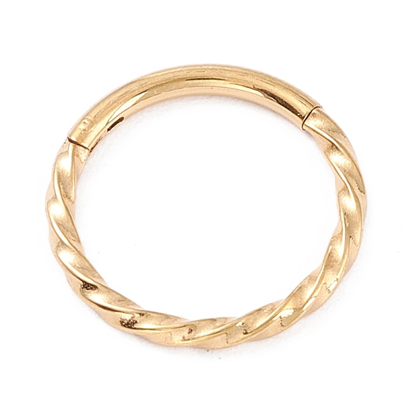 

PandaHall Twisted Ring Hoop Earrings for Girl Women, Chunky 304 Stainless Steel Earrings, Golden, 12.7x1.2mm, 16 Gauge(1.3mm) 304 Stainless...