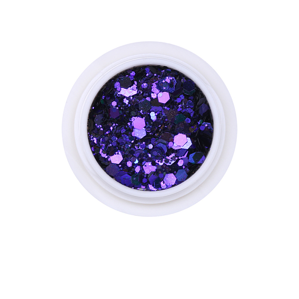 

PandaHall Hexagon Shining Nail Art Decoration Accessories, with Glitter Powder and Sequins, DIY Sparkly Paillette Tips Nail, Indigo, Powder..., Purple