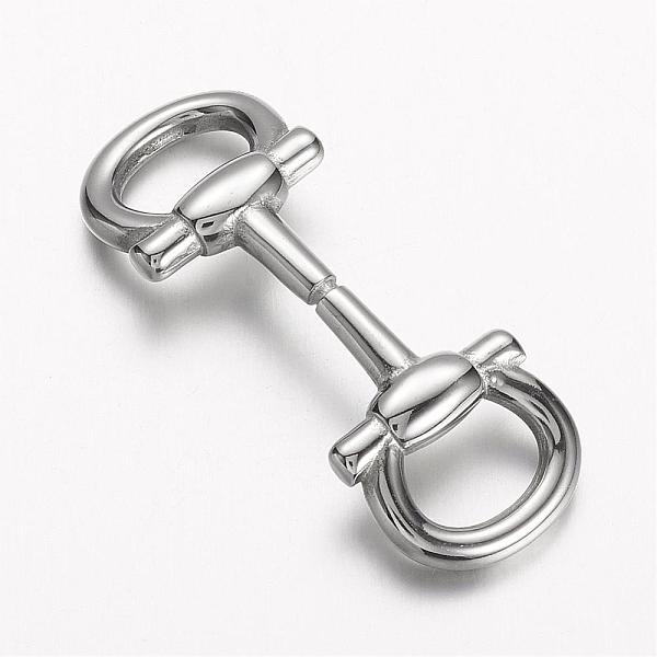 

PandaHall 304 Stainless Steel Clasps, Stainless Steel Color, 42.5x16x5mm, Hole: 6x10mm 304 Stainless Steel