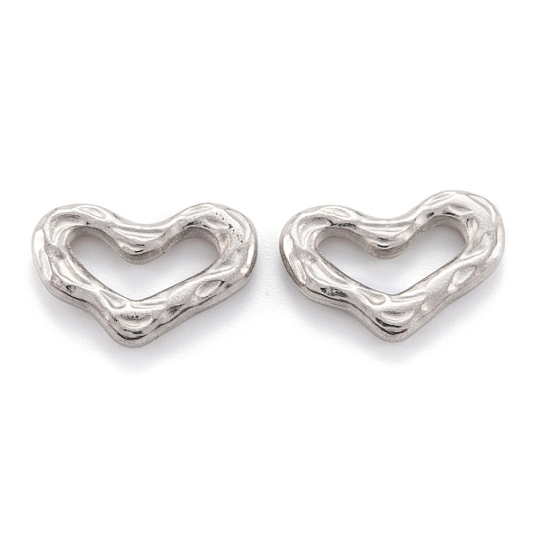 

PandaHall 304 Stainless Steel Linking Rings, Heart, Stainless Steel Color, 14x21x3mm 304 Stainless Steel Heart