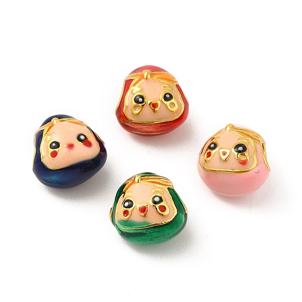 

PandaHall Alloy European Beads, with Enamel, Large Hole Beads, Golden, Zongzi Baby, Mixed Color, 11.5x12x10mm, Hole: 4mm Alloy+Enamel Others..., Multicolor