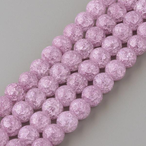

PandaHall Synthetic Crackle Quartz Beads Strands, Round, Dyed, Plum, 8mm, Hole: 1mm, about 50pcs/strand, 15.7 inch Crackle Quartz Round..., Purple