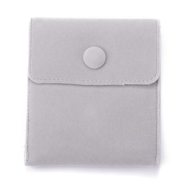 

PandaHall Velvet Jewelry Bags, Rectangle, Light Grey, 9.7x8.3x1.1cm Velvet