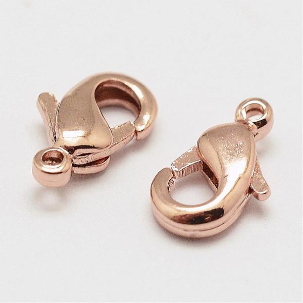 

PandaHall Brass Lobster Claw Clasps, Cadmium Free & Nickel Free & Lead Free, Real Rose Gold Plated, 10x6x2.5mm, Hole: 1.2mm Brass Others