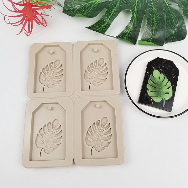 

PandaHall Food Grade Leaf DIY Pendant Silicone Molds, Resin Casting Molds, For UV Resin, Epoxy Resin Jewelry Making, BurlyWood, 188x139mm..., Orange
