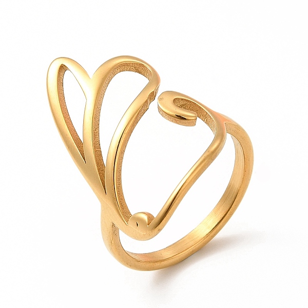 

PandaHall Ion Plating(IP) 304 Stainless Steel Finger Rings for Women Men, Rabbit, Real 18K Gold Plated, US Size 7(17.3mm), 2mm 304 Stainless...