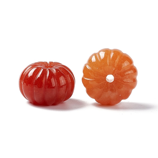 

PandaHall Natural Red Aventurine Beads, Pumpkin, 25x18mm, Hole: 3.2mm Red Aventurine Pumpkin