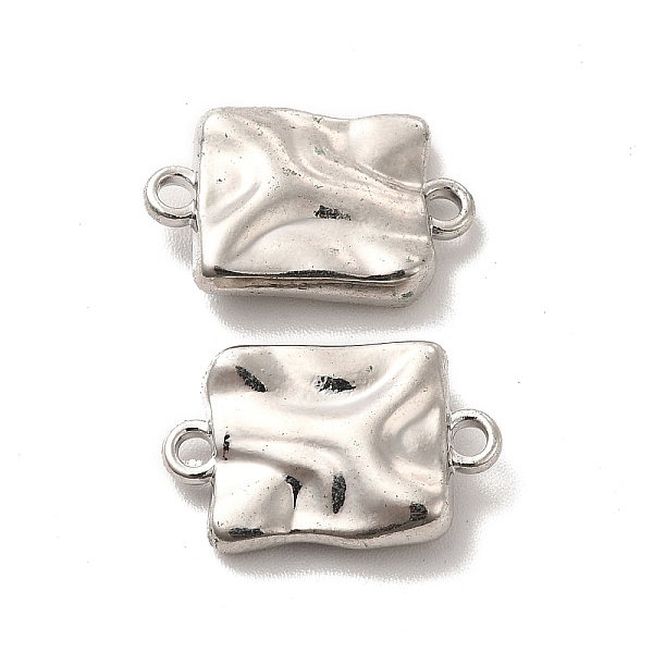 

PandaHall Alloy Connector Charms, Long-Lasting Plated, Cadmium Free & Lead Free, Textured Rectangle Links, Platinum, 17x11x4mm, Hole: 1.6mm...