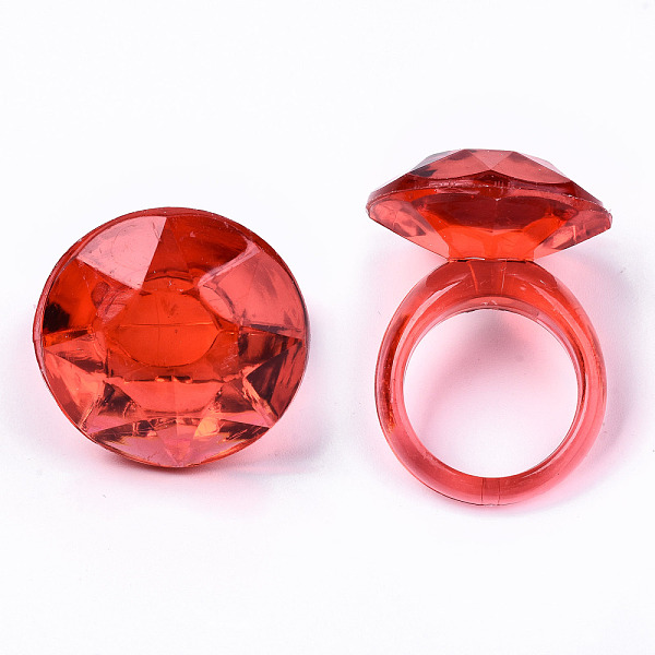 

PandaHall Transparent Acrylic Finger Rings, Oval, Mixed Color, US Size 8 3/4(18.7mm), about 112pcs/500g Acrylic Multicolor