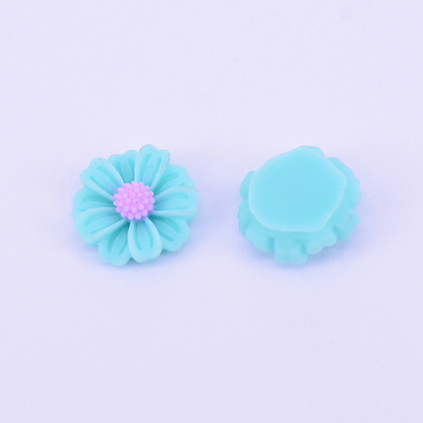 

PandaHall Resin Cabochons, DIY Accessories, Daisy Flower, Deep Sky Blue, 10x4mm Resin Flower Blue
