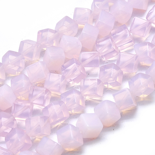 

PandaHall Opalite Beads Strands, Cube, 7~8.5x7~8.5x5.5~6mm, Hole: 0.8mm, Side Length: 5.5mm, about 49pcs/strand, 15.47 inch(39.3cm) Opalite...
