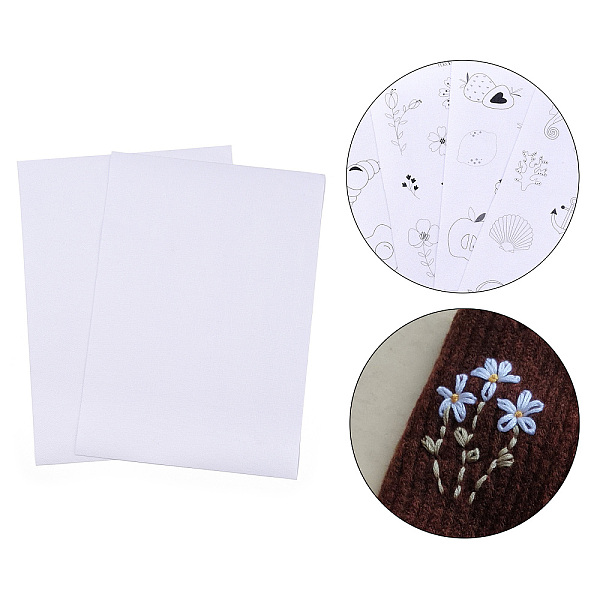 

PandaHall 11.6x8.2 Inch Stick and Stitch Embroidery, A4 Non-woven Water Soluble Fabric, Wash Away Embroidery Stabilizer, No Pattern, White...