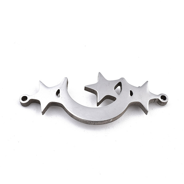 

PandaHall 304 Stainless Steel Link Connectors, Laser Cut, Star with Moon, Stainless Steel Color, 12x30x1.5mm, Hole: 1mm 304 Stainless Steel...