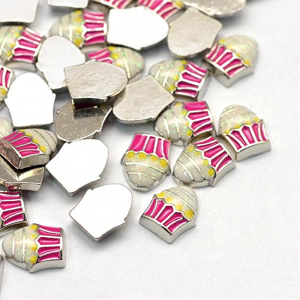 

PandaHall Enamel Style Alloy Cabochons, Floating Charms, DIY for Floating Lockets Glass Living Memory Lockets, Cupcake, Platinum, 8x7x2.5mm...