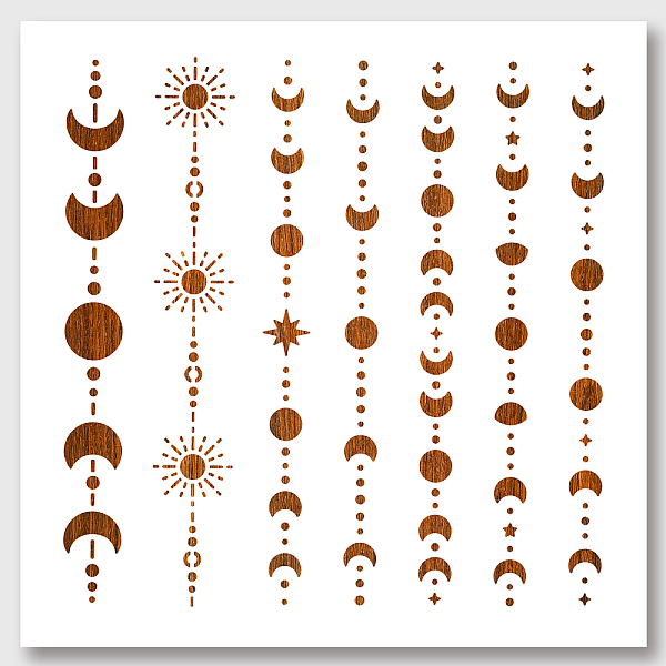

PandaHall 3 Pcs Moon Stars Painting Stencils Templates, 11.8×11.8 Inch Reusable DIY Art and Craft Stencils for Painting on Wood, Fabric...