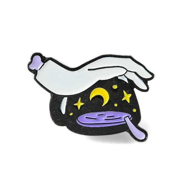 

PandaHall Zinc Alloy Brooches, Enamel Pins, Black, Palm, 22.5x30x1.5mm Alloy Palm