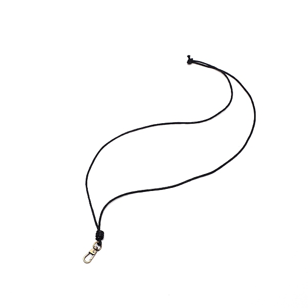 

PandaHall Wax Cord Necklace Makings, with Antique Bronze Color Iron Screw Clasps, for ID Badges Holder, Black, 37.4 inch(96cm)x0.25cm...