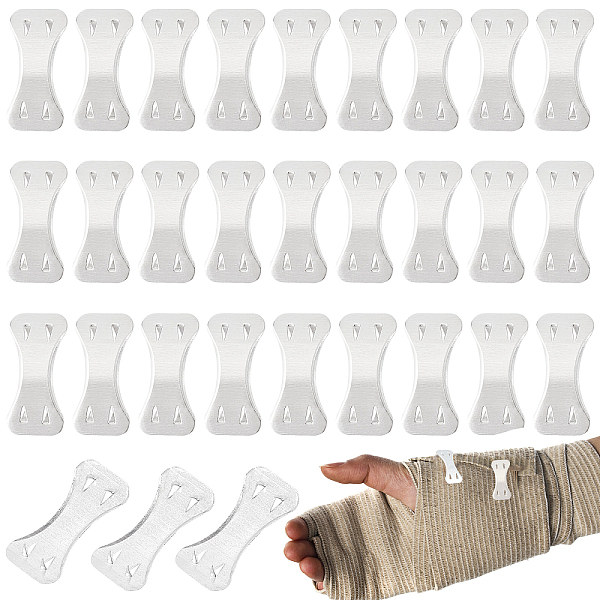 

PandaHall CHGCRAFT 120Pcs Aluminum Clips for Elastic Bandages, Bandage Wrap Clips, Platinum, 27x13x4mm Aluminum