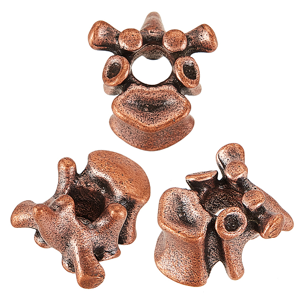 

PandaHall OLYCRAFT 3Pcs Paracord Beads Brass European Beads Large Hole Beads 5.5mm Hole Red Copper Paracord Beads Skull Beads DIY Jewelry...
