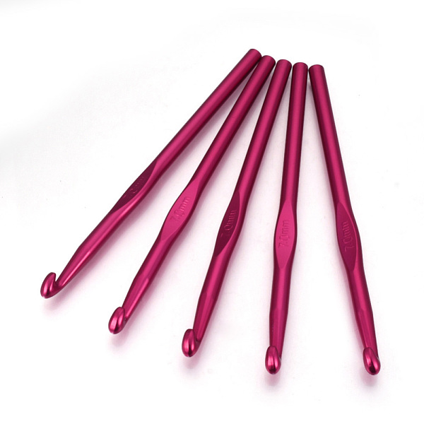 

PandaHall Aluminum Crochet Hooks, Camellia, Pin: 7.0mm, 148x7mm Aluminum Pink