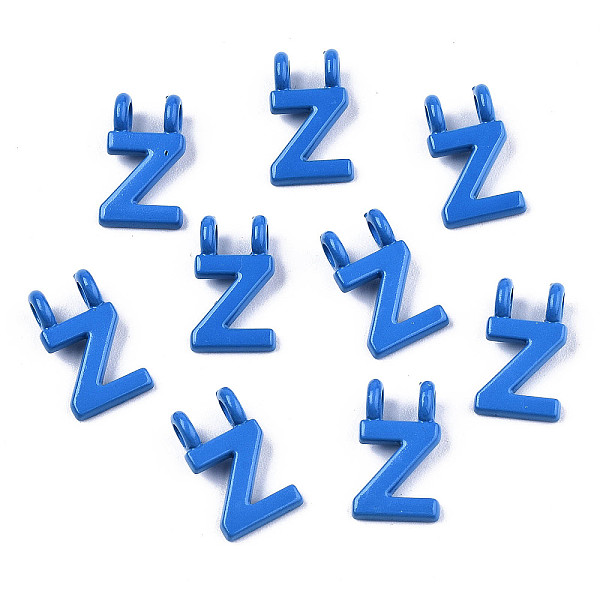 

PandaHall Spray Painted Alloy 2-Loop Link Pendants, Cadmium Free & Lead Free, Letter, Letter.Z, 13.5x8x1.5mm, Hole: 2mm Alloy Letter Z