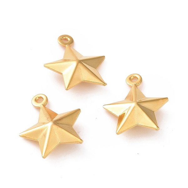 

PandaHall 304 Stainless Steel Pendants, Star Charms, Golden, 14.3x11.8x4.6mm, Hole: 1mm 304 Stainless Steel Star