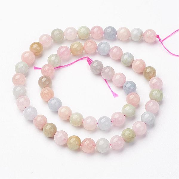 

PandaHall Natural Morganite Bead Strands, Round, 6mm, Hole: 1mm, about 64pcs/strand, 15.5 inch Morganite Round