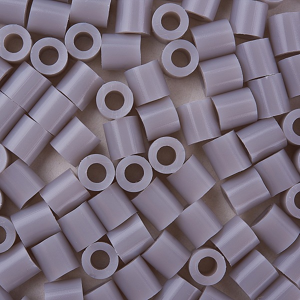 

PandaHall 1 Box 5mm Melty Beads PE DIY Fuse Beads Refills for Kids, Tube, Gray, 5x5mm, Hole: 3mm, about 500pcs/box Plastic Tube Gray