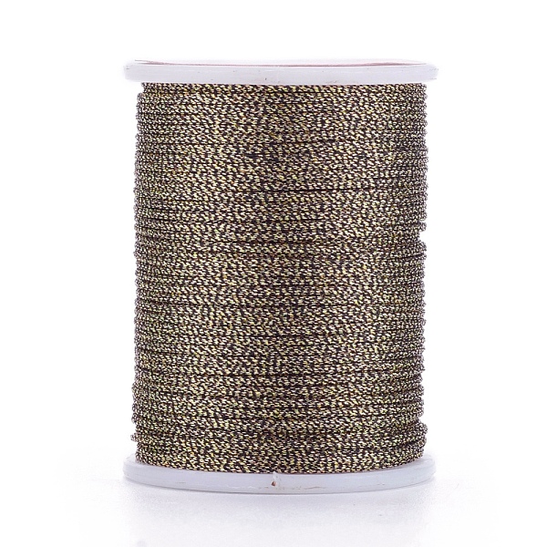

PandaHall Polyester Metallic Thread, Olive, 1mm, about 7.65 yards(7m)/roll Polyester Green