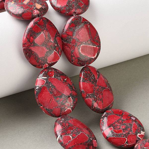 Synthetic Imperial Jasper Beads