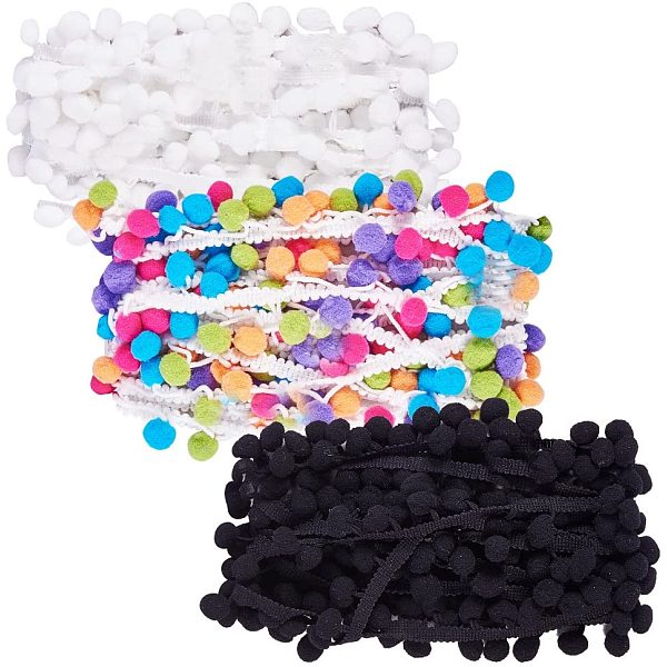 

PandaHall DIY Fashion Decoration Accessories, Ball Fringe, Pompon Trim, Ball Lace Ribbon Applique, Mixed Color, 7mm, Ball: 15mm, 6m/color..., Multicolor