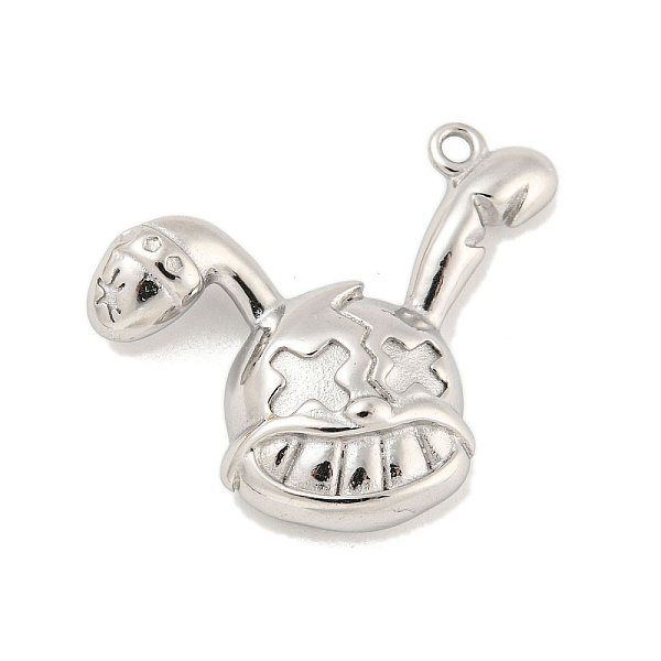 

PandaHall 304 Stainless Steel Pendants, Rabbit Charm, Stainless Steel Color, 23.5x24.5x5.5mm, Hole: 1.6mm 304 Stainless Steel Rabbit