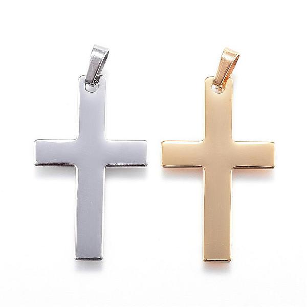 

PandaHall 304 Stainless Steel Pendants, Latin Cross, Mixed Color, 36.5x22x1mm, Hole: 4x7mm 304 Stainless Steel Cross
