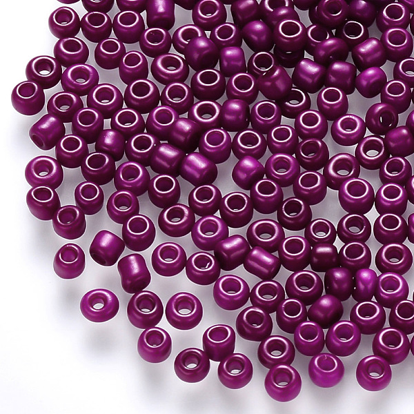 

PandaHall 12/0 Baking Paint Glass Round Seed Beads, Medium Violet Red, 1.5~2x1.5mm, Hole: 0.5~1mm, about 30000pcs/pound Glass Red