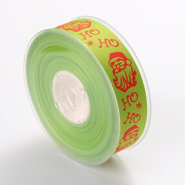 

PandaHall Christmas Theme Polyester Ribbons, Green Yellow, 1 inch(25mm), about 100yards/roll(91.44m/roll) Polyester None