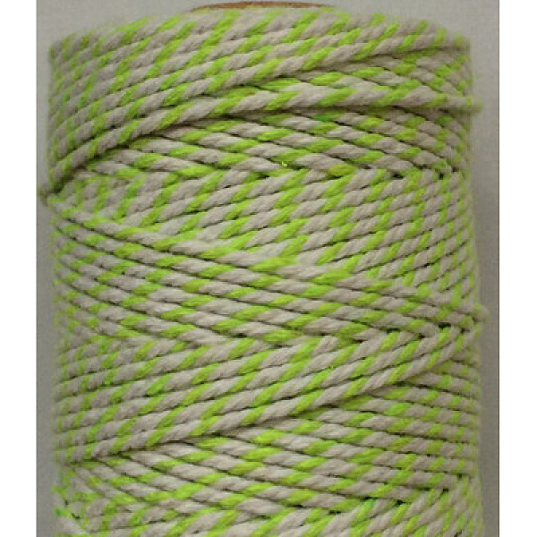 

PandaHall Macrame Cotton Cord, Twisted Cotton Rope, Dyed, for Crafts, Gift Wrapping, Lawn Green, 2mm, about 10.93 yards(10m)/roll Cotton...