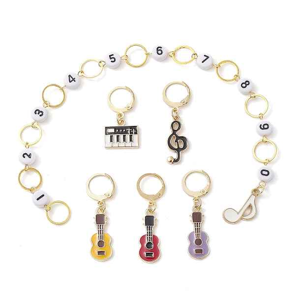 

PandaHall Musical Theme Alloy Enamel Acrylic Pendant Decorations, Mixed Shapes, Mixed Color, 29~228mm, 2 styles/set Alloy+Enamel Mixed..., Multicolor
