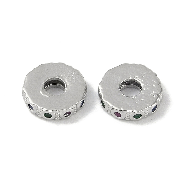

PandaHall Rack Plating Brass Pendants, Flat Round, Platinum, 8x2mm, Hole: 2mm Brass Flat Round