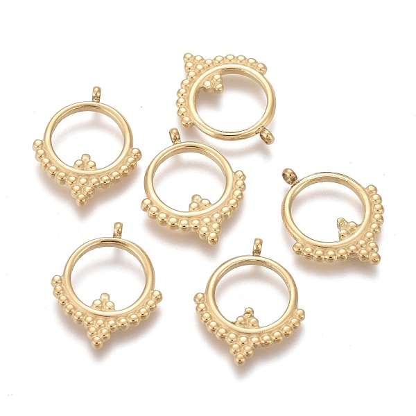 

PandaHall Ion Plating(IP) 304 Stainless Steel Open Back Bezel Pendants, For DIY UV Resin, Epoxy Resin, Pressed Flower Jewelry, Ring, Golden...