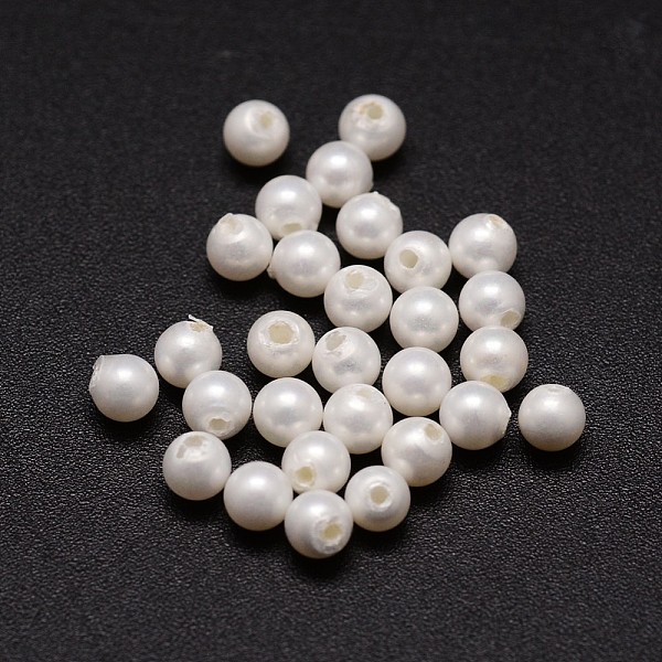 

PandaHall Shell Pearl Beads, Round, Grade A, Half Drilled, White, 4mm, Hole: 0.8mm Shell Pearl Round White