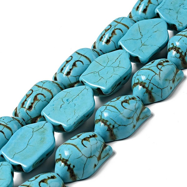 

PandaHall Synthetic Turquoise Beads, Dyed, Buddha, Turquoise, 29x20x13mm, Hole: 1mm Synthetic Turquoise Human Green