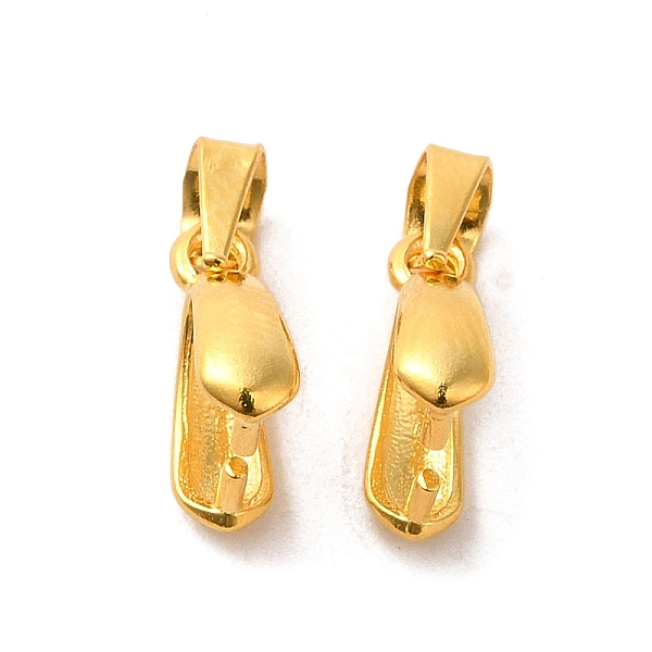 

PandaHall 925 Sterling Silver Ice Pick Pinch Bails, Real 18K Gold Plated, 15mm Sterling Silver
