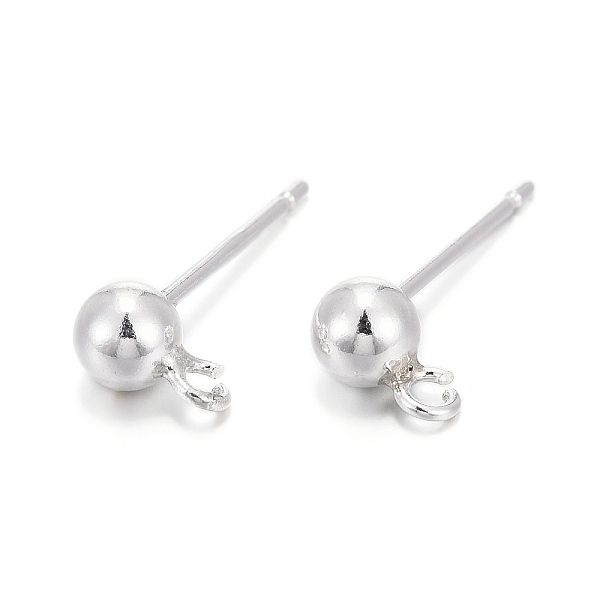 

PandaHall 925 Sterling Silver Ear Stud Findings, Earring Posts with 925 Stamp, Silver, 15mm, head: 6.5x5mm, Hole: 1mm, Pin: 0.7mm Sterling...