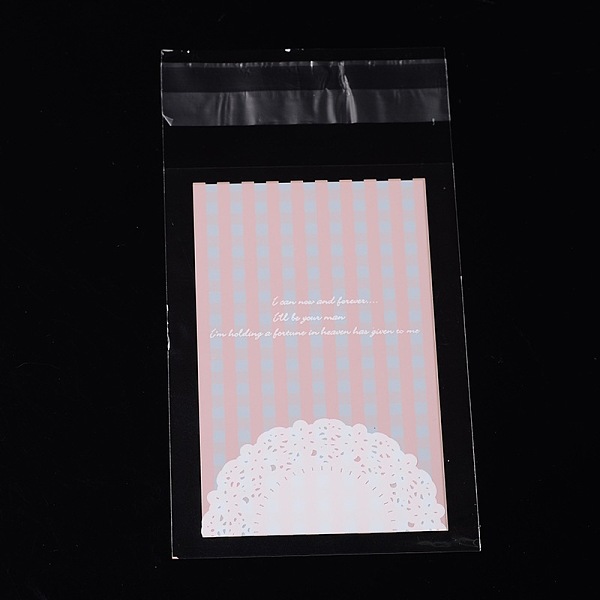 

PandaHall Rectangle OPP Cellophane Bags, Pink, 13x7cm, Unilateral Thickness: 0.035mm, Inner Measure: 9.9x7cm, about 95~100pcs/bag OPP...