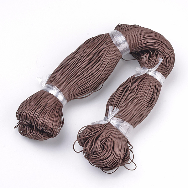 

PandaHall Waxed Cotton Cord, Coconut Brown, 1mm, about 360yard/bundle(330m/bundle) Waxed Cotton Cord Round Brown